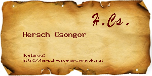 Hersch Csongor névjegykártya